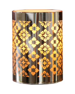 LED-ljus Gull, glaslykta i guld, 10 cm, timer