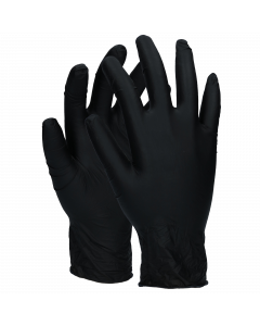 Bakterieskydd Nitrilhandskar, Svart, 100-pack Large