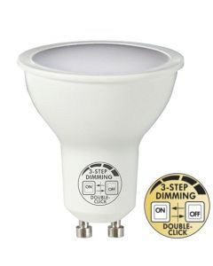 Smart LED Frostad, GU10, 2700K, 6W, 360lm, inbyggd 3-stegs klickdimring