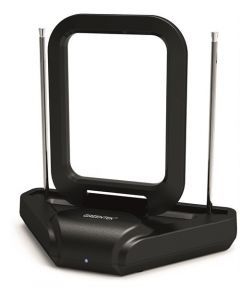 Aktiv inomhusantenn, VHF 47-230MHz, UHF 470-862MHz, FM, 35dB, svart