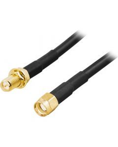 Antennkabel, RP-SMA hane - RP-SMA hona, 5m, svart