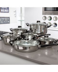 Kokkärl av rostfritt stål (12 stycken)