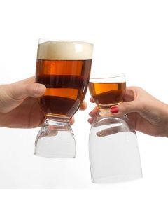 Ölglas med shotglas