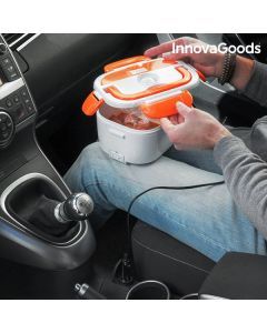 Elektrisk lunchbox till bilen InnovaGoods 40W 12 V Vit Orange