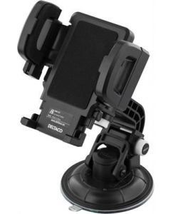 DELTACO Hållare för smartphone i bilen, fäste med sugpropp, svart