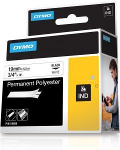 DYMO RhinoPRO märktejp perm polyester vit 19mm