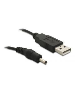 DeLOCK USB strömkabel, USB 2.0 Typ A ha, DC 3,5x1,35mm, 1,5m, svart
