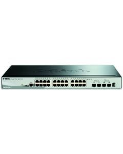 D-Link Gigabit SmartPro switch, 24xRJ45, 4x10G SFP+, metall, 1U, 19"