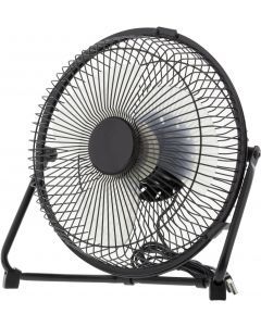 DELTACO USB-fläkt, bordsmodell, plast, svart