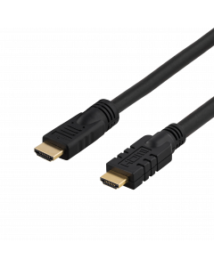 DELTACO aktiv HDMI kabel, HDMI High Speed with Ethernet, 25m, svart