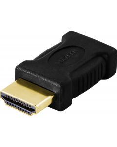 DELTACO HDMI-adapter, mini HDMI ho till HDMI ha, 19-pin, guldpläterad