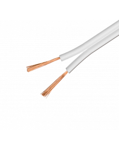DELTACO Högtalarkabel, 2x0,75mm, ledare av ren koppar, 50m, vit