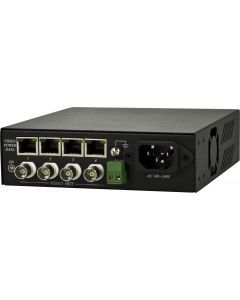 Mottagare för signalförstärkning, 4xBNC-video, 12V, RS-485, Cat5, 3