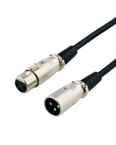 DELTACO XLR-ljudkabel, 3-pin ha - 3-pin ho, 20m, svart