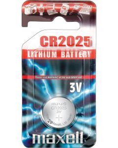 Maxell knappcellsbatteri lithium, 3V, CR2025, 1-pack