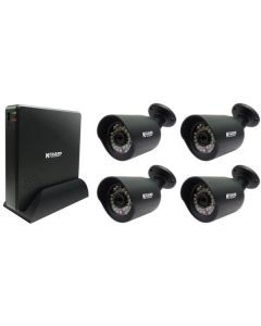 KGUARD MH-4140, NVR-kit, 4 nätverkskameror, 720p, IR, POE, Android/iOS