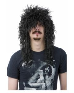 Peruk Heavy Metal Svart