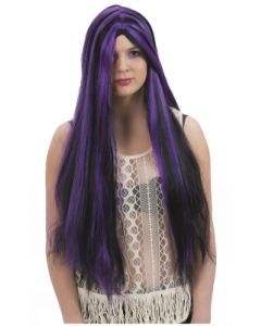 Peruk Svart/Lila