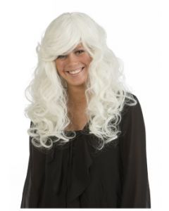 Peruk Vit Lång