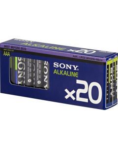 SONY Alkaline Ecopack, LR03 / AAA batterier, alkaliska, 1,5V, 20-pack