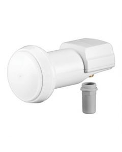 Universell Single LNB med en F-kontakt hona för koppling till mottagare,