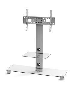 EPZI ARM-801A - Ställ för TV, DVD, spelkonsol - aluminium, glas - silver - skärmstorlek: 32" - 50"