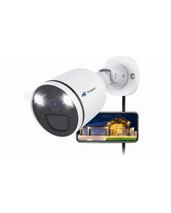 Övervakningskamera med Wifi mörkerseende och rörelsedetektor, Asgari SmartCam 1440P, LED-Strålkastare, Cloud, dual band, IP66, Asgari SmartCam 1440P