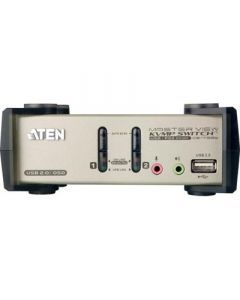 ATEN KVM-switch, 1 konsol styr 2 datorer, USB, 2 extra USB-portar, OSD