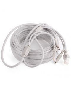 Förlängningssladd 25M, ström och ethernet, 12V