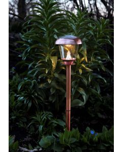 Napoli, Solenergi gångbelysning, 66cm, kopparpläterat stål, Skymningssensor