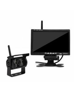 Trådlös kamera med 7" display för hästtransporter, auto IR-mörkerseende, 120° vidvinkel, komplett paket