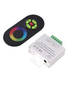 Trådlös IR Kontrollenhet & transformator för RGB LED-slinga, fjärrkontroll med touch