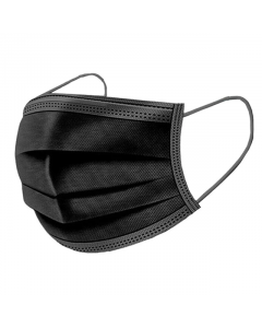 Munskydd 3-Lager, Svarta, 50-pack, Face Mask, Skyddsmask, Andningsmask