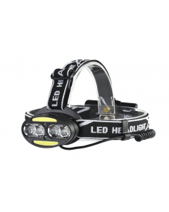 Laddningsbar Pannlampa USB, Kraftfull LED Lampa, Löpning, Utomhusbruk