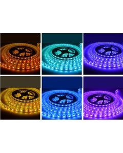 Vattentät RGB LED-Ljusslinga 5m, 14.4w/m, 60 LED/m - RGB