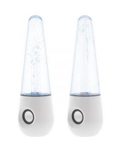 STREETZ bärbara Bluetooth-högtalare med dansande vätska, vit