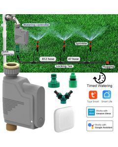 Tuya smart bevattnare, Automatisera bevattningen i trädgården med app, google home, alexa, zigbee