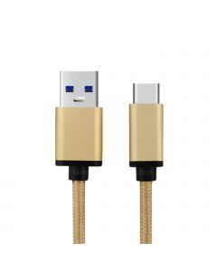 USB Type C-kabel Universal, för laddning av mobiltelefoner, surfplattor mm, 2 meter, (Guld)